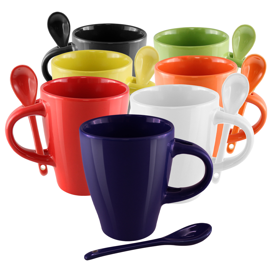 Tazón con Cuchara 320cc (Blanco, Solo Logo)