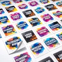 Adhesivo Troquelado Cuadrado