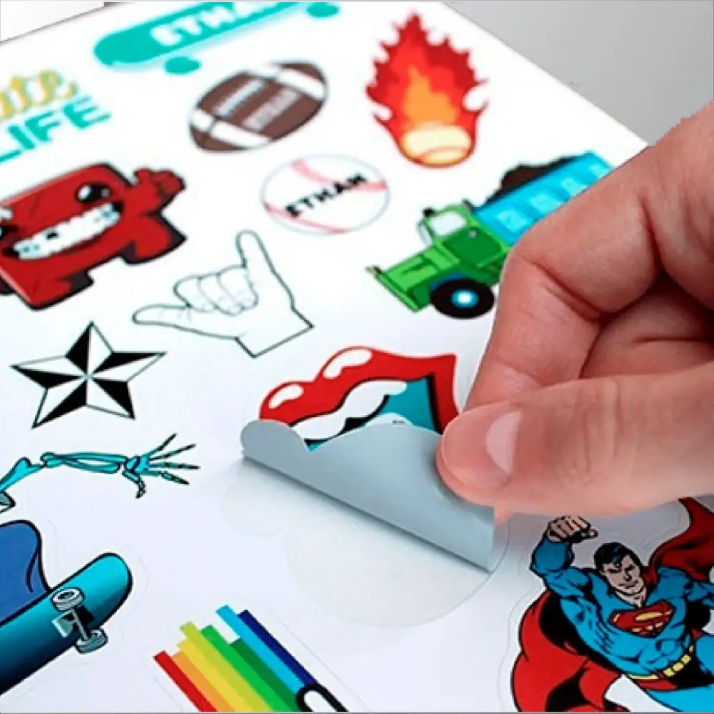 Adhesivo Troquelado Personalizado (1X2cm (3500u aprox), Adhesivo Blanco Brillante, 3 a 5 Días Hábiles, Sin Laminado)