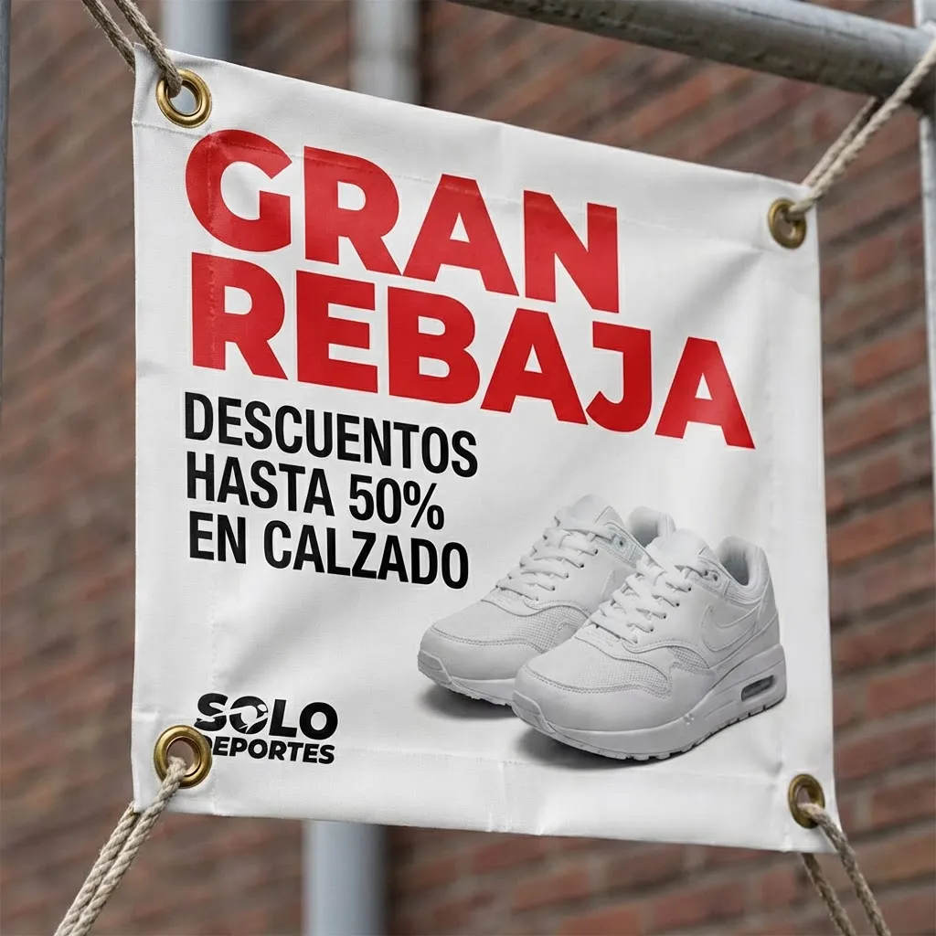 Letrero/Pendon Tela Pvc Con Ojetillos (50x50cm, Tela PVC Brillante, 3 a 5 Días Hábiles)