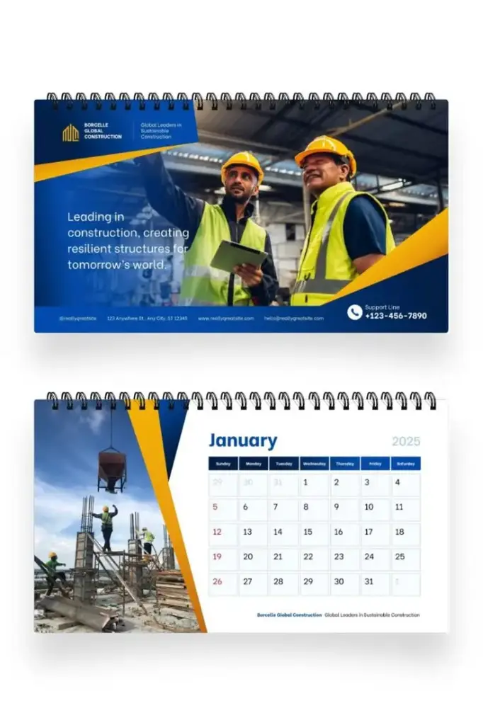 Calendario Escritorio Corporativo Personalizado Anillado