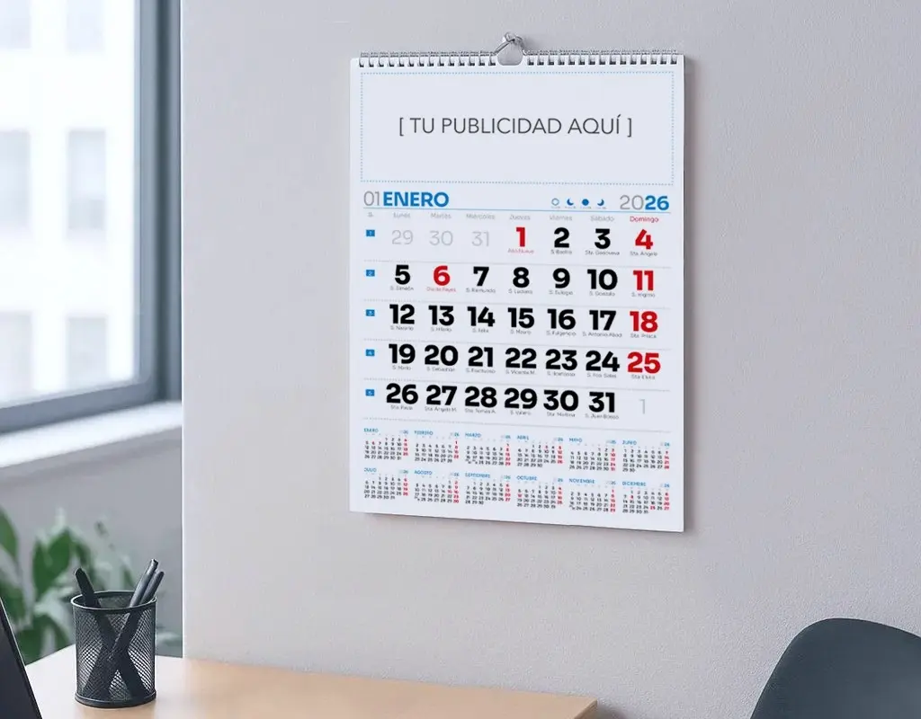 Calendario Pared Corporativo Personalizado 