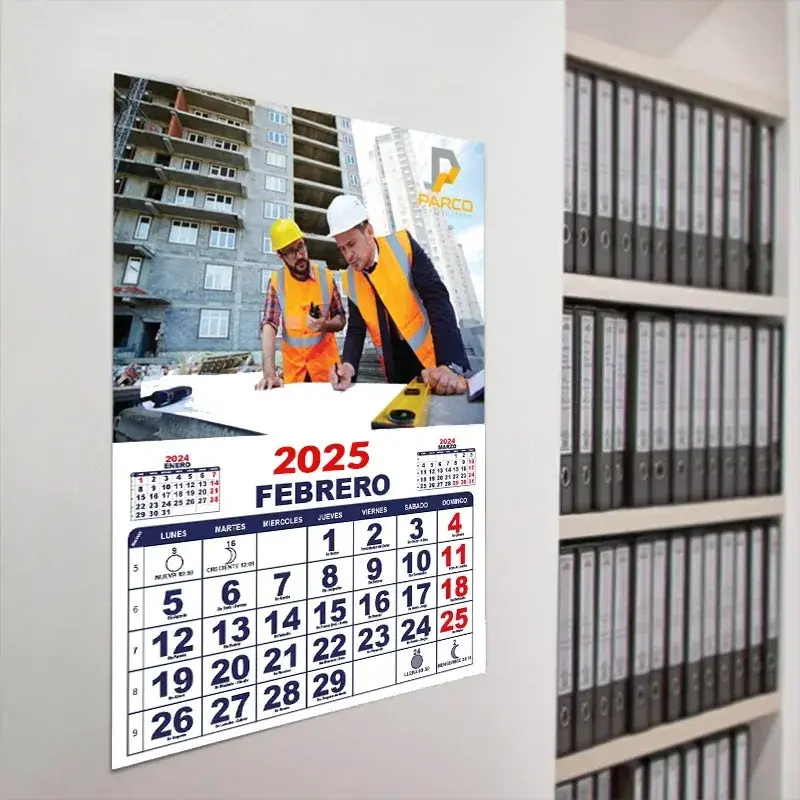 Calendario Pared Con Taco Corporativo Personalizado  