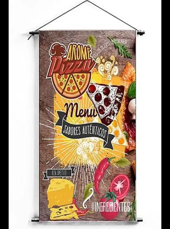 Letrero Pendón Colgante Tela Pvc  (50x100cm, 3 a 5 Días Hábiles)