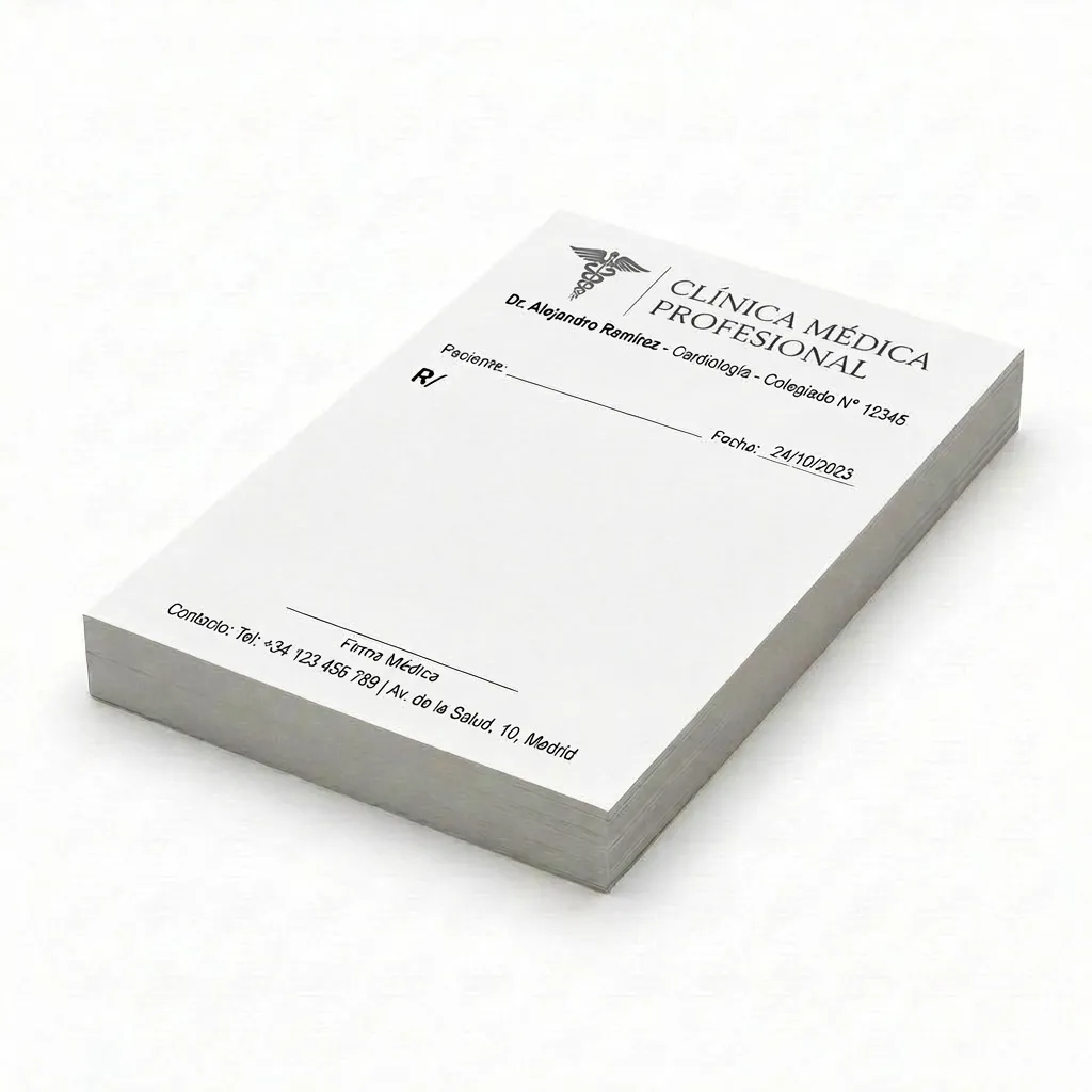 Block Recetarios papel bond tamaño 1/2 carta - 100 hojas - Pack 2 unidades