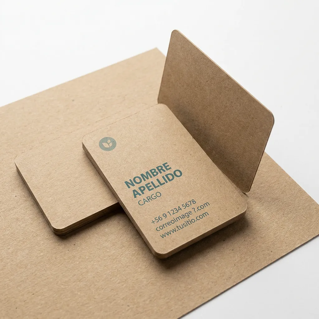Tarjetas de Presentación Kraft (Una Cara, Sin Despunte)