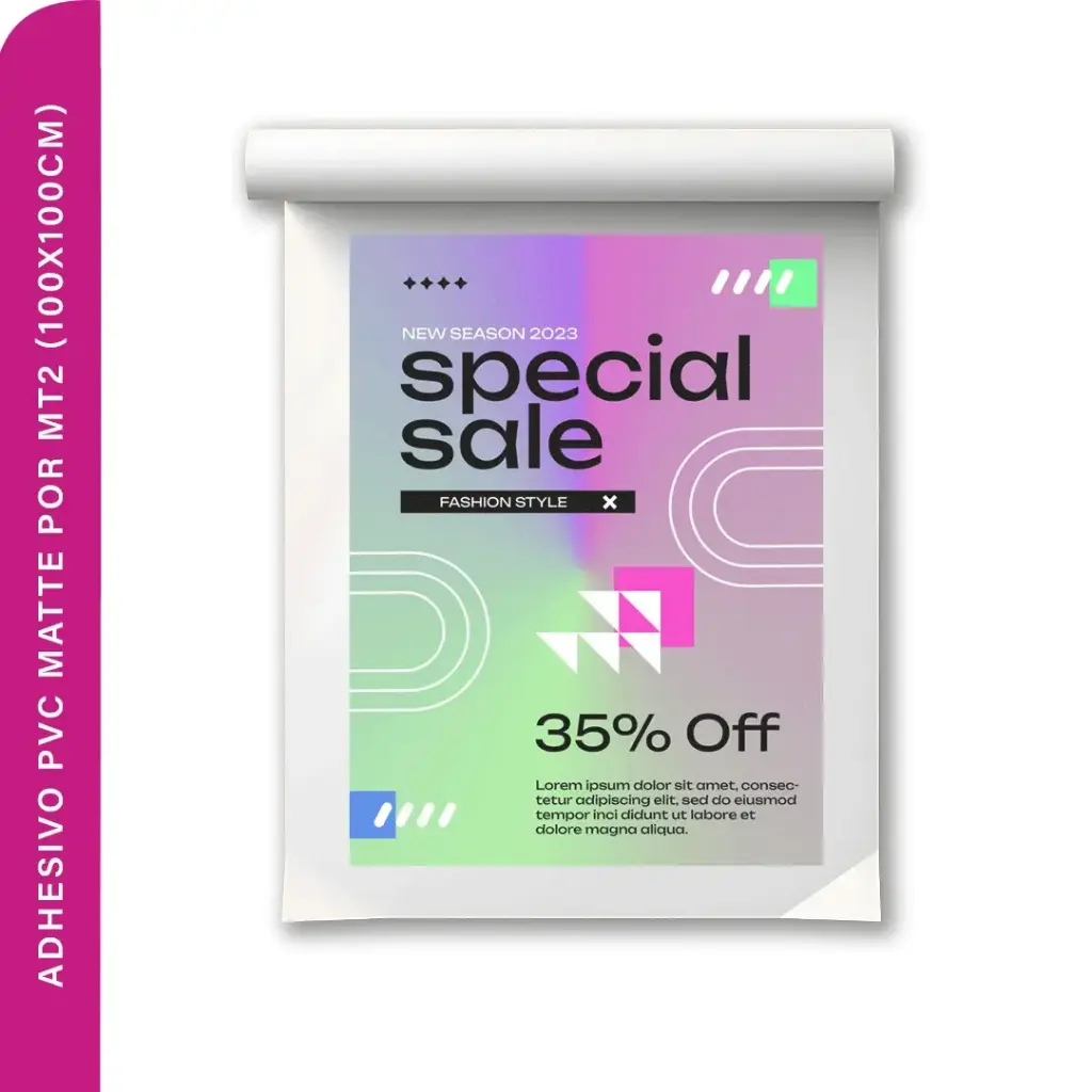 Adhesivo PVC Matte por mt2 (100x100cm)