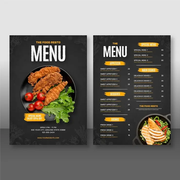 Carta Restaurante Menú