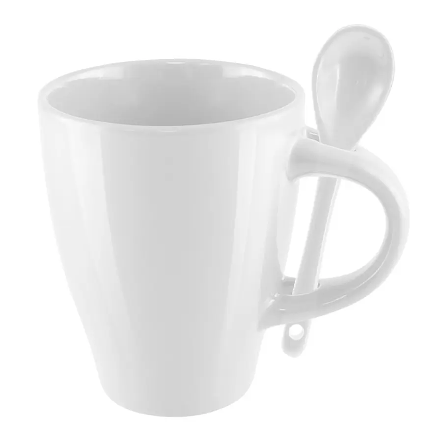 [MI-M21-01-SOLO] Tazón con Cuchara 320cc Impreso (MI-M21) (Blanco)