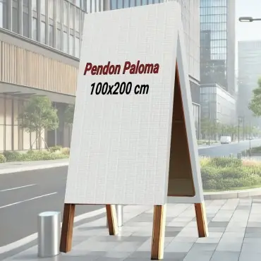 PALOMA PUBLICITARIA 100X200CM - DOBLE- TELA PVC BRILLANTE 